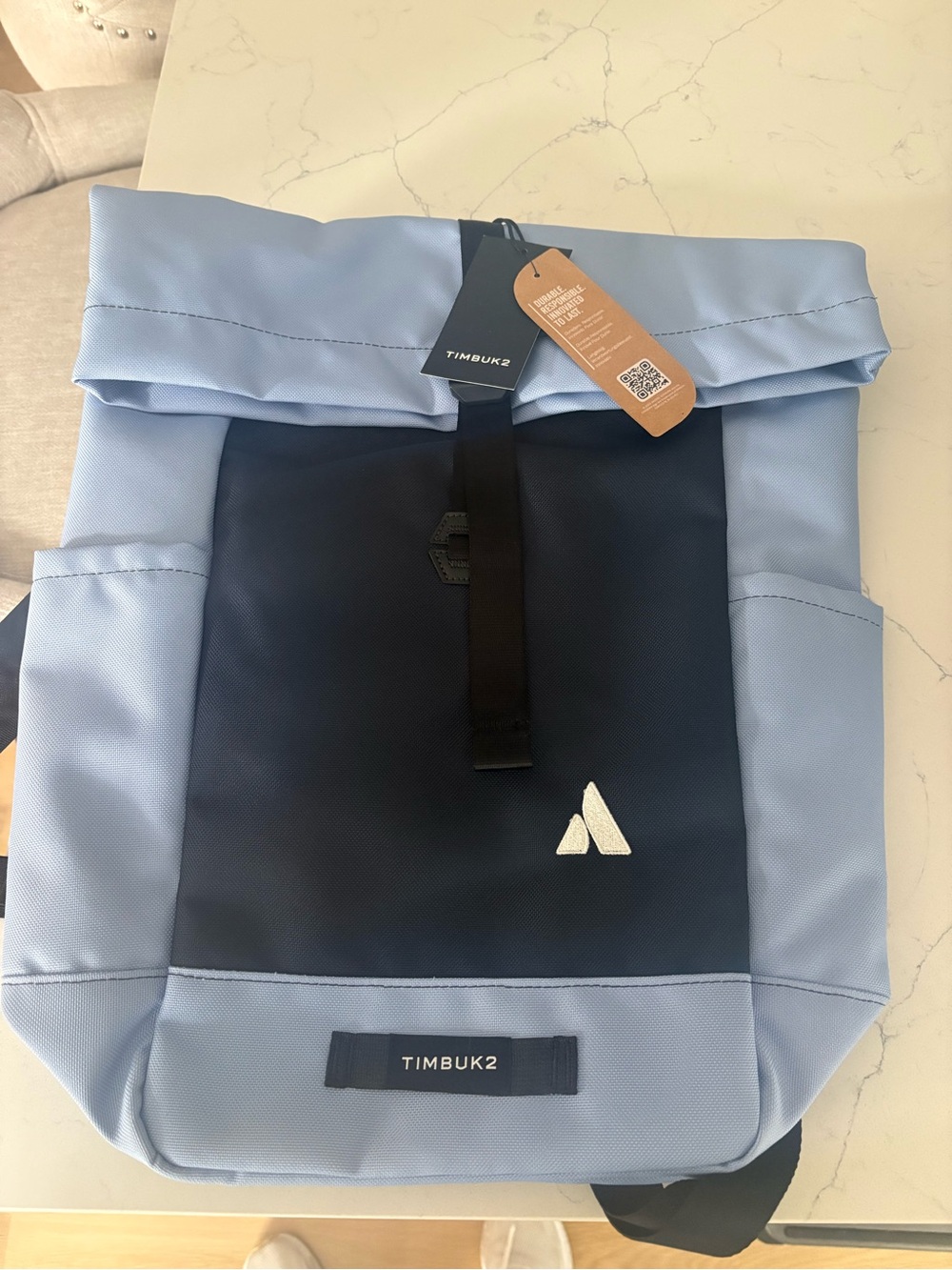 Timbuk2 Blue Two-Tone Roll-Top Backpack NWT